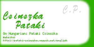 csinszka pataki business card